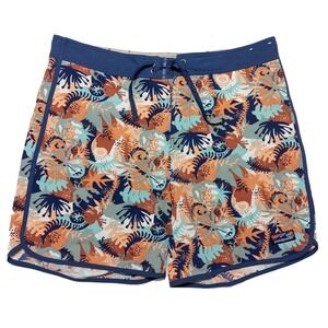 PATAGONIA Men's Scallop Stretch Wavefarer Boardshorts 86731 Blue Green Red ~ 38